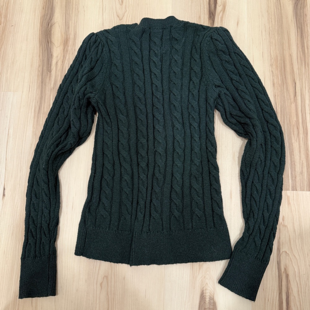 Abercrombie & Fitch Green Puff Shoulder Sweater - Picture 4 of 5